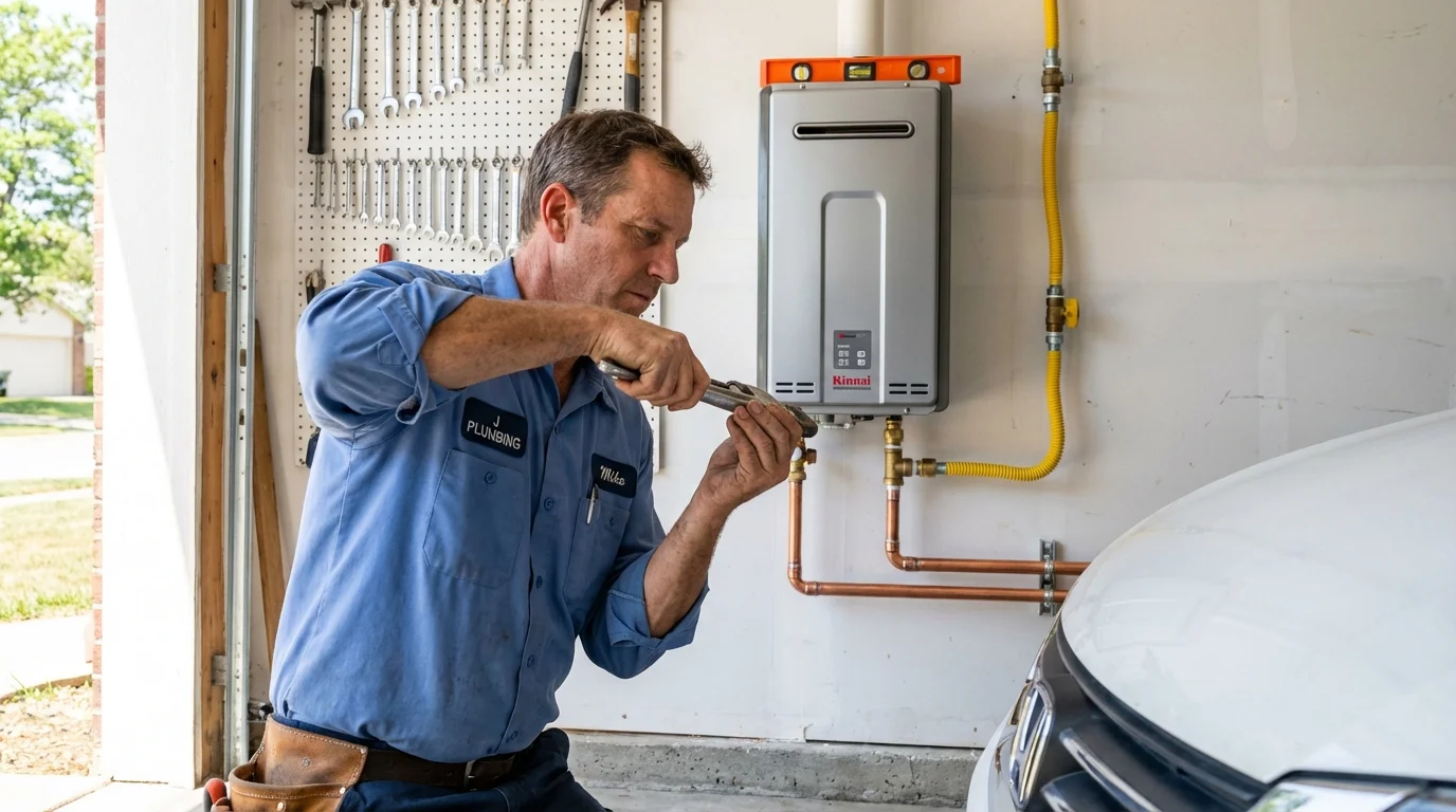 Tankless water heater installation by a Johns Plumbing LLC plumber in Key West